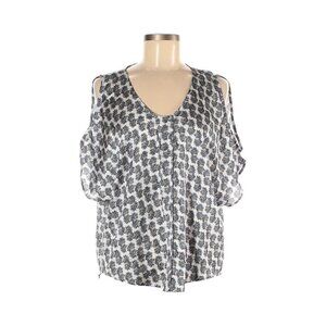La Fee Maraboutee Cold Shoulder Cutouts Satin Blouse Size 38